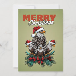 Personlig platt julkort med örn