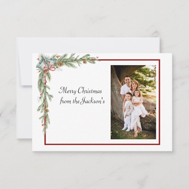 Personlig platt julkort tack kort (Framsida)