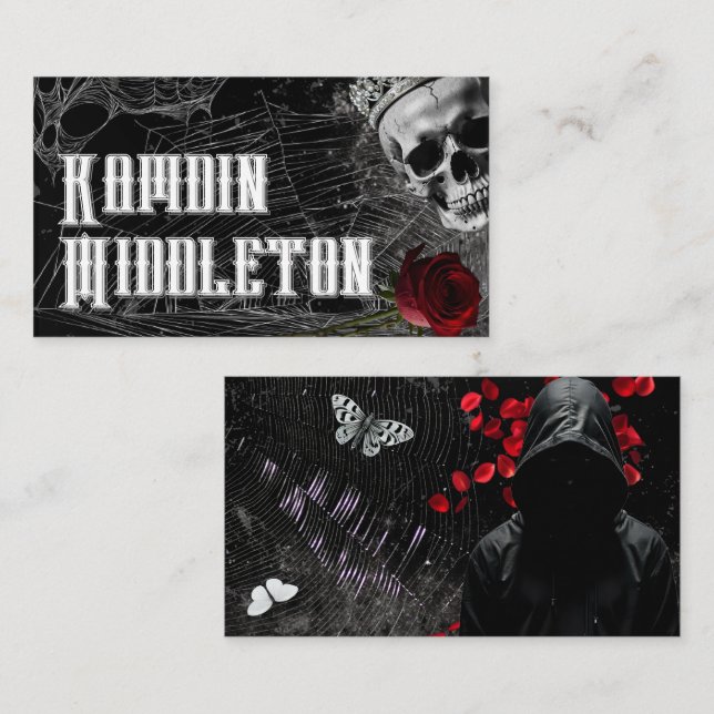 Personlig Plattskort som meddelar Adeline Zade Mea Placeringskort (Fram/baksida)