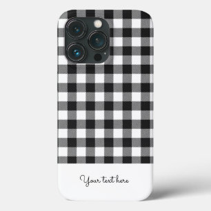 Personlig Play Gingham Black White Monogram