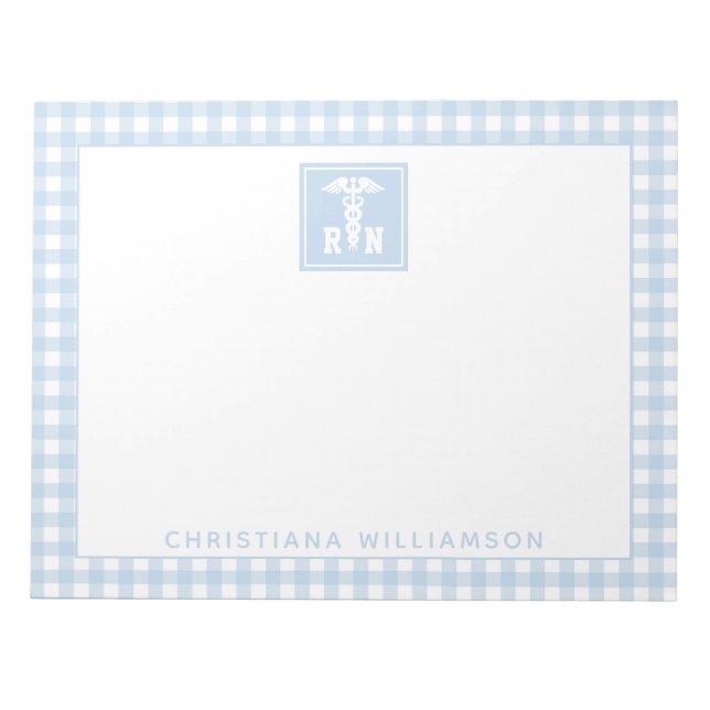 Personlig Play Mönster RN Registered Nurse Anteckningsblock (Framsida)