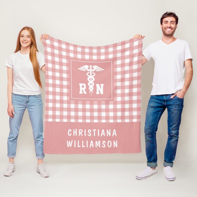 Personlig Play Mönster RN Registered Nurse Fleecefilt (På plats)