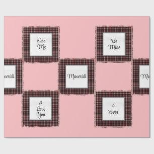 Personlig Play Rosa Brown Matched Valentines Presentpapper