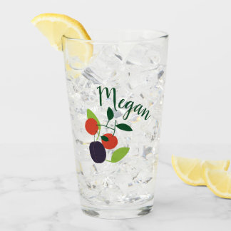 Personlig plommon och körsbär party glaskopp