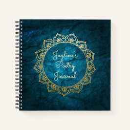 Personlig Poetry Journal Guld Mandala