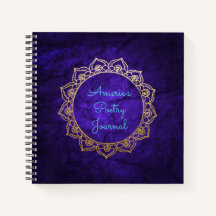 Personlig Poetry Journal Guld Mandala