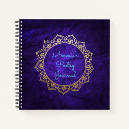 Personlig Poetry Journal Guld Mandala
