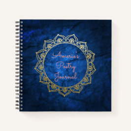 Personlig Poetry Journal Guld Mandala