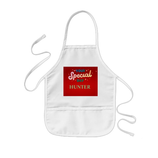 personlig pojke barn apron barnförkläde (Framsidan)