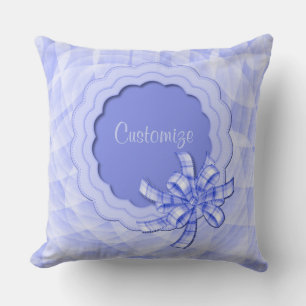 Personlig Pojke Blue Scalloped Ram Pillow Kudde