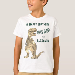 Personlig pojke dinosaurie T-Rex födelsedagsfest T Shirt
