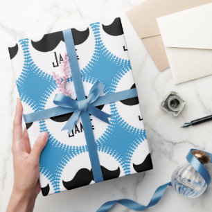 Personlig Pojke Mustache Wrapping Papper Presentpapper