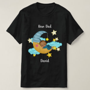 Personlig Pojke på Måne Art T-Shirt