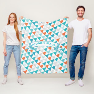 Personlig Pojke Swaddle Tepee Pil Mönster Fleecefilt