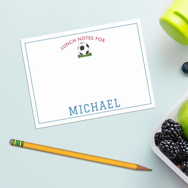 Personlig pojkfotboll Anpassad lunchlåda  Post-it Block (Skapare uppladdad)