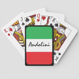 Personlig Poker-Anpassningsbar för italienska Flag Casinokort