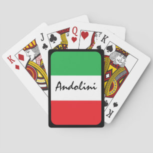 Personlig Poker-Anpassningsbar för italienska Flag Casinokort