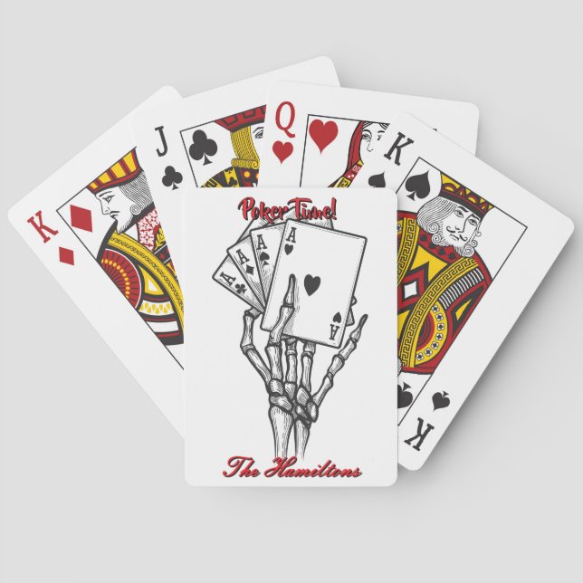 Personlig Poker-kort Skeleton Hand Casinokort (Baksidan)