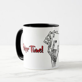 Personlig Poker Mugg Skeleton Hand