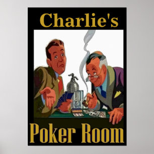 Personlig Poker Room-tecken Poster