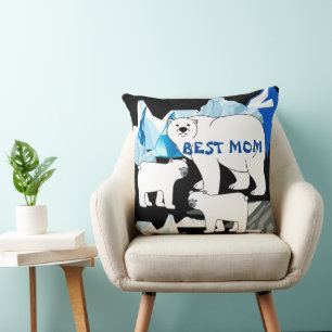 Personlig Polar Bear Mamma Kudde