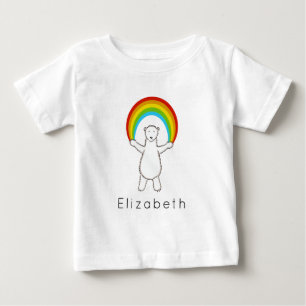 Personlig Polar Bear och Rainbow T-Shirt