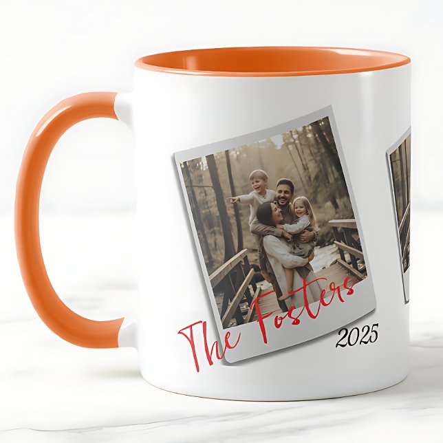 Personlig Polaroid familjefoto - Modern present Mugg (Skapare uppladdad)