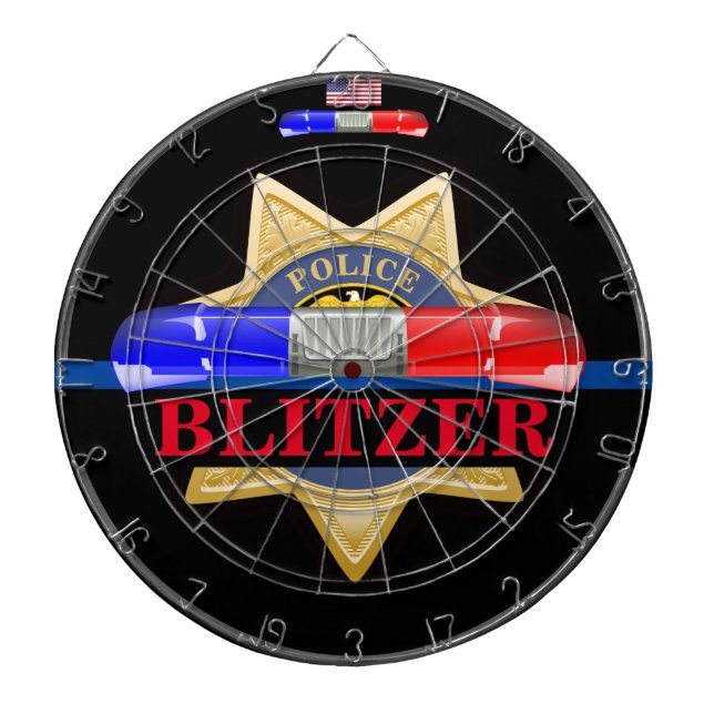 Personlig Police Badge Edition Direktorat Darttavla (Framsidan)