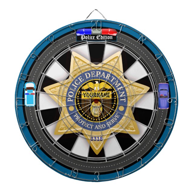 Personlig Police Edition City Side Darttavla (Framsidan)