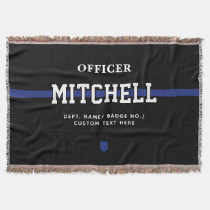 Personlig polis Thin Blue Line Filt