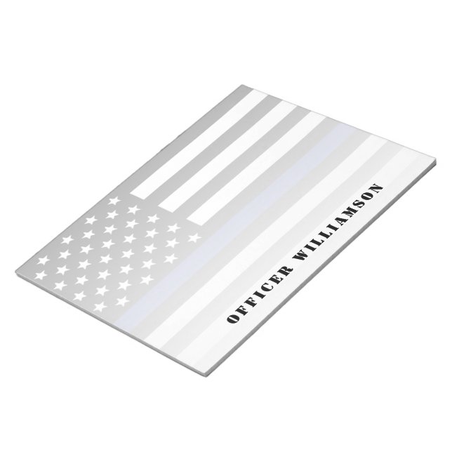 Personlig polis Thin Blue Line Polis Anteckningsblock (Vinklad)