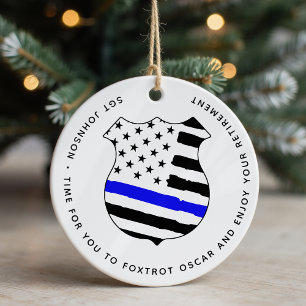 Personlig Polis Tillsatta lagar Pension Julgransprydnad Keramik
