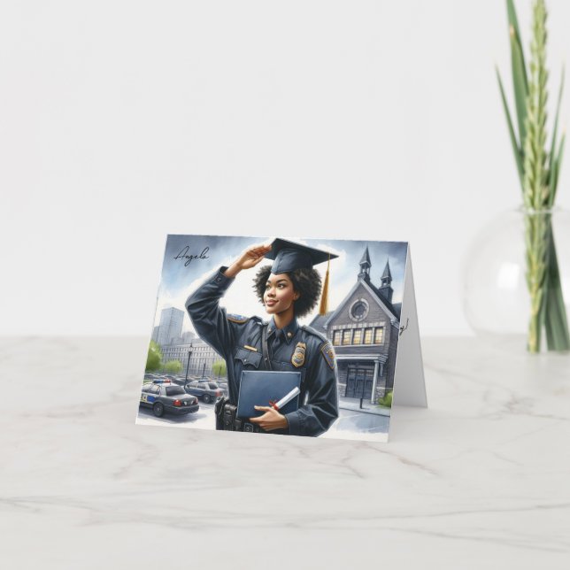 Personlig Polisakademin Studenten Card-Black Kort (Framsida)