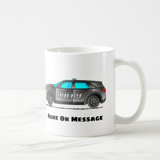 Personlig polisbilmugg, present till polisman kaffemugg (Höger)