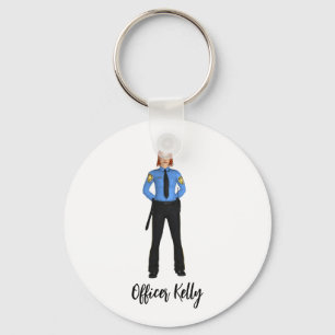 Personlig polischef Foto och Namn Nyckelring