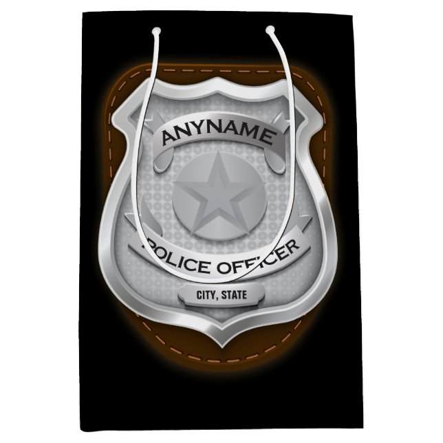 Personlig Polischef sheriff Cop NAMN Badge (Framsidan)