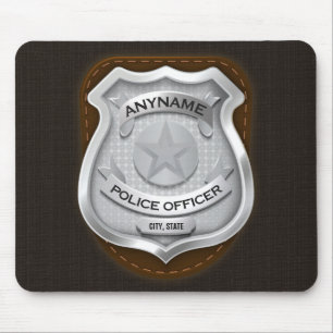Personlig Polischef sheriff Cop NAMN Badge Musmatta