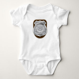 Personlig Polischef sheriff Cop NAMN Badge T Shirt