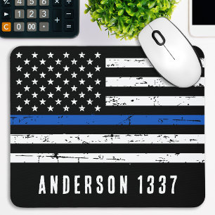 Personlig Polischef Thin Blue Line Musmatta