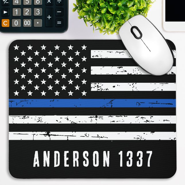 Personlig Polischef Thin Blue Line Musmatta (Skapare uppladdad)