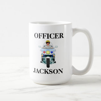 Personlig polisens motorcykelpolis kaffemugg