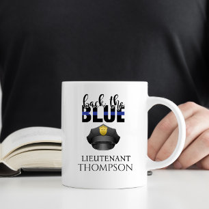 Personlig Polishat Bakåt blått Kaffemugg