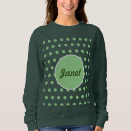 Personlig Polka Dot Sweatshirt (Hunter Grönt) T Shirt