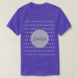 Personlig Polka Dot T-Shirt (Lavender & Grått)