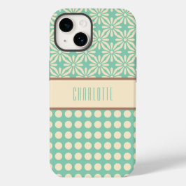 Personlig Polka dots och Flowers Telefonväska