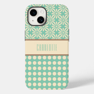 Personlig Polka dots och Flowers Telefonväska