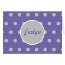 Personlig Polka-prickkort (Lavender)