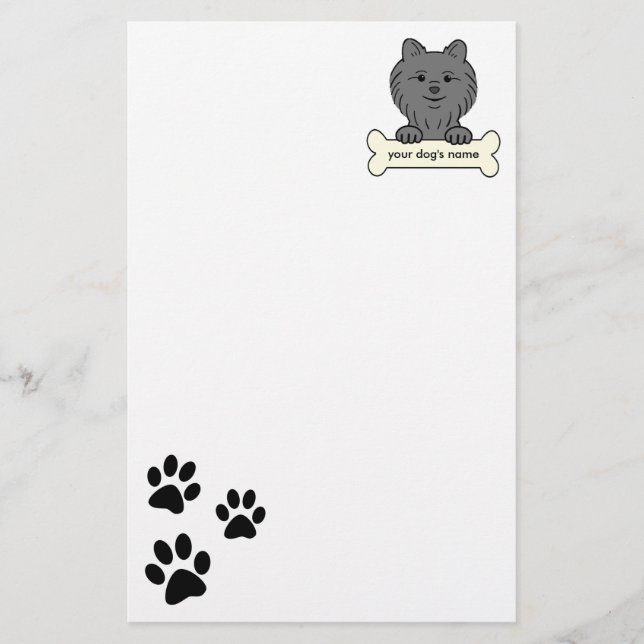 Personlig Pomeranian Brevpapper (Framsida)