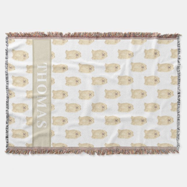 Personlig pomeranian  filt (Framsidan)