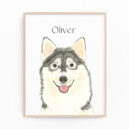 Personlig Pomsky Art Fototryck